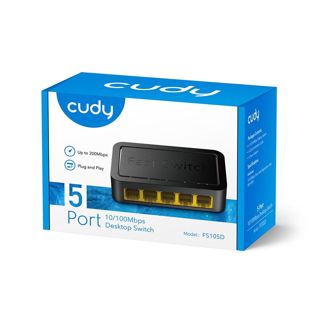 Cudy FS105D network switch Fast Ethernet (10/100) Black_4