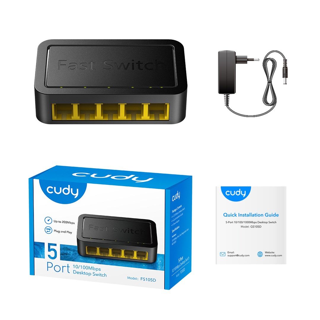 Cudy FS105D network switch Fast Ethernet (10/100) Black_5
