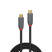 Cablu Lindy USB C la USB C Anthra Line, lungime 2m, putere 3.0, latime de banda suportata 20Gbps, rezolutie maxima 4K 4096x2160@60Hz, negru_2