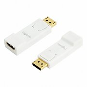 ADAPTOR video LOGILINK, DisplayPort (T) la HDMI (M), conectori auriti, rezolutie maxima Full HD (1920 x 1080) la 30 Hz, alb, 