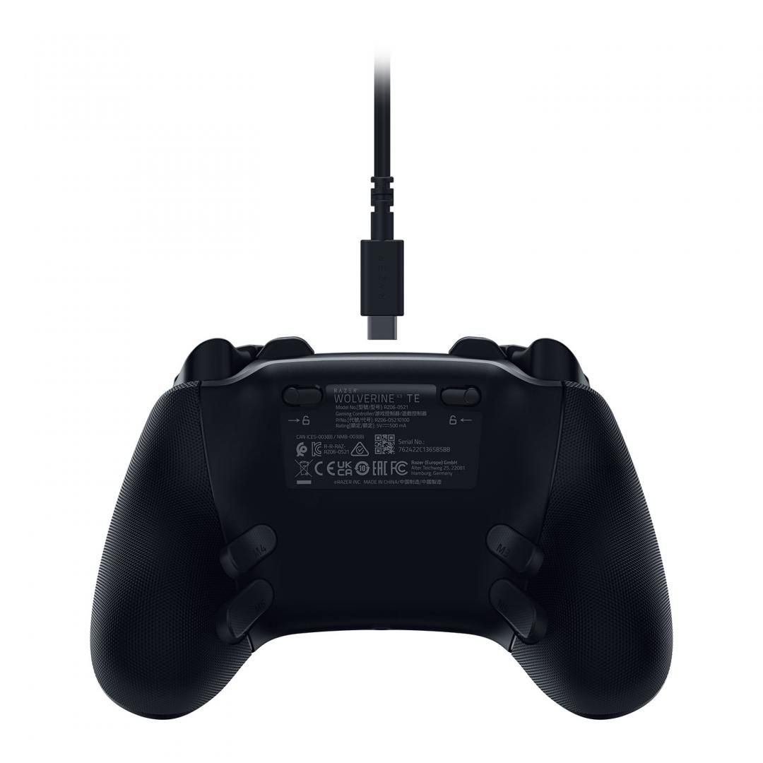 Controller cu fir Razer Wolverine V3 Tournament Edition, compatibil XBOX & PC, butoane de actiune mecanice Razer Mecha Tactile, butoane analogice Anti-drift Hall, lungime cablu 3m, interfata USB-C la USB-A, negru_2
