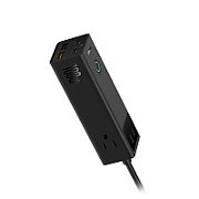 INCARCATOR RETEA Baseus PowerCombo Pro Powerstrip, compatibil USA 110V, Quick Charge 100W, 3 x AC, 2 x USB Type-C Output 5V/3A, 2 x USB, lungime cablu 1.5m, negru 