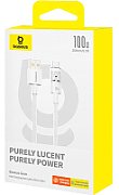 CABLU alimentare si date Baseus Gem, Fast Charging Data Cable pt. smartphone, USB la USB Type-C 100W, 2m, alb 