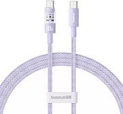 CABLU alimentare si date Baseus Gem, Fast Charging Data Cable pt. smartphone, USB Type-C la USB Type-C 100W, 2m, mov 