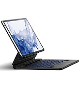 Samsung TAB S10+/S9+/S9+ FE Book Cover Keyboard Slim  (with Pen compartment) Black_2