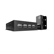 Lindy 50m 4 Port USB 2.0 Cat.5e Extender  Technical details  Specifications  USB Standard: USB 2.0 Supported Bandwidth: 480Mbps Maximum Distance: 50m (164.04ft) Transmission Medium: Cat.5/5e/6 or higher network cable Chipset: NS1021 Special Features: Power over Cable   Connectors  Transmitter Input_1
