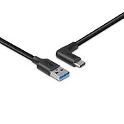Cablu Lindy 3.2 USB A la USB C, 90°, lunngime 1m, putere maxima 15W, latime de banda suportata  10Gbps, negru_2