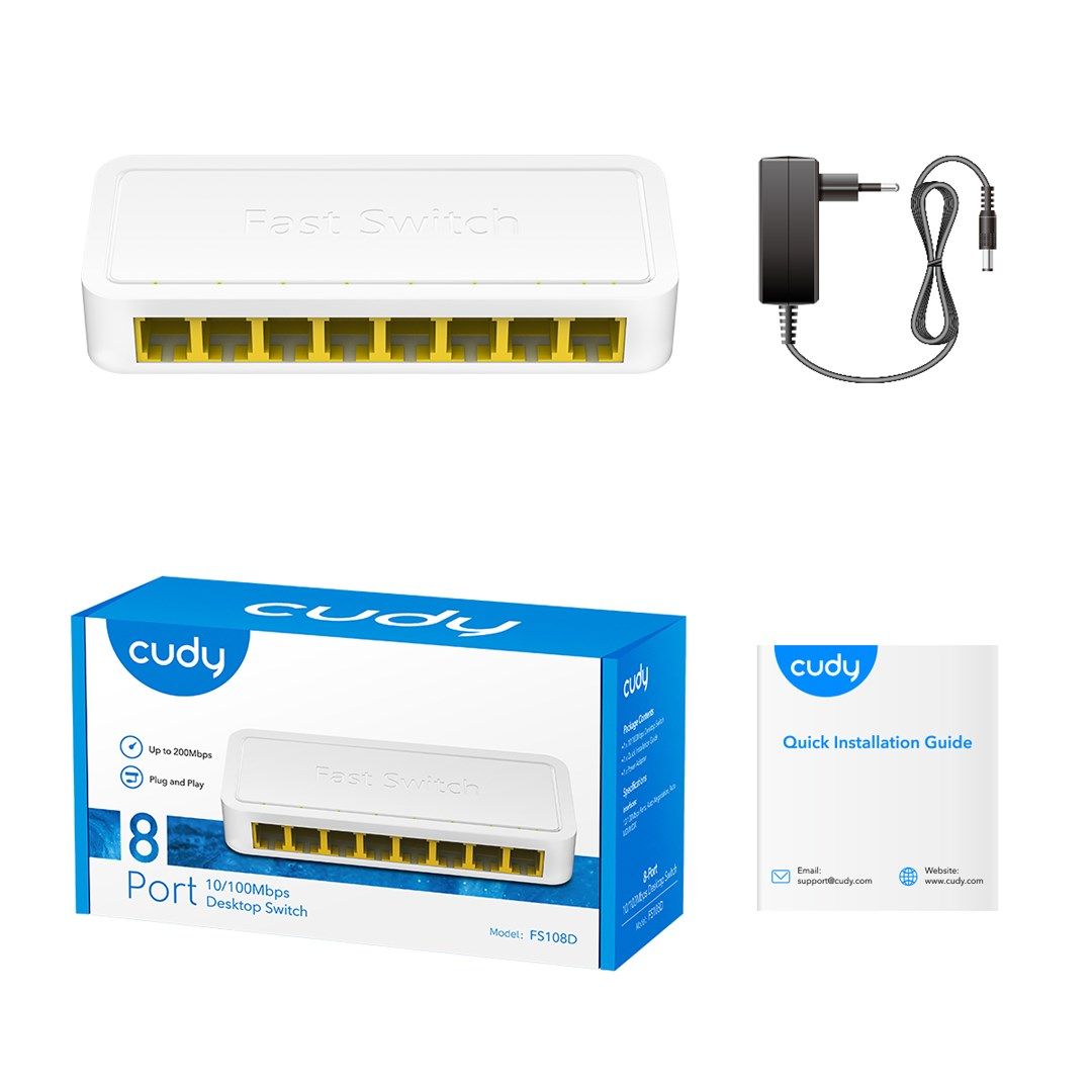 Cudy FS108D network switch Fast Ethernet (10/100) White_3