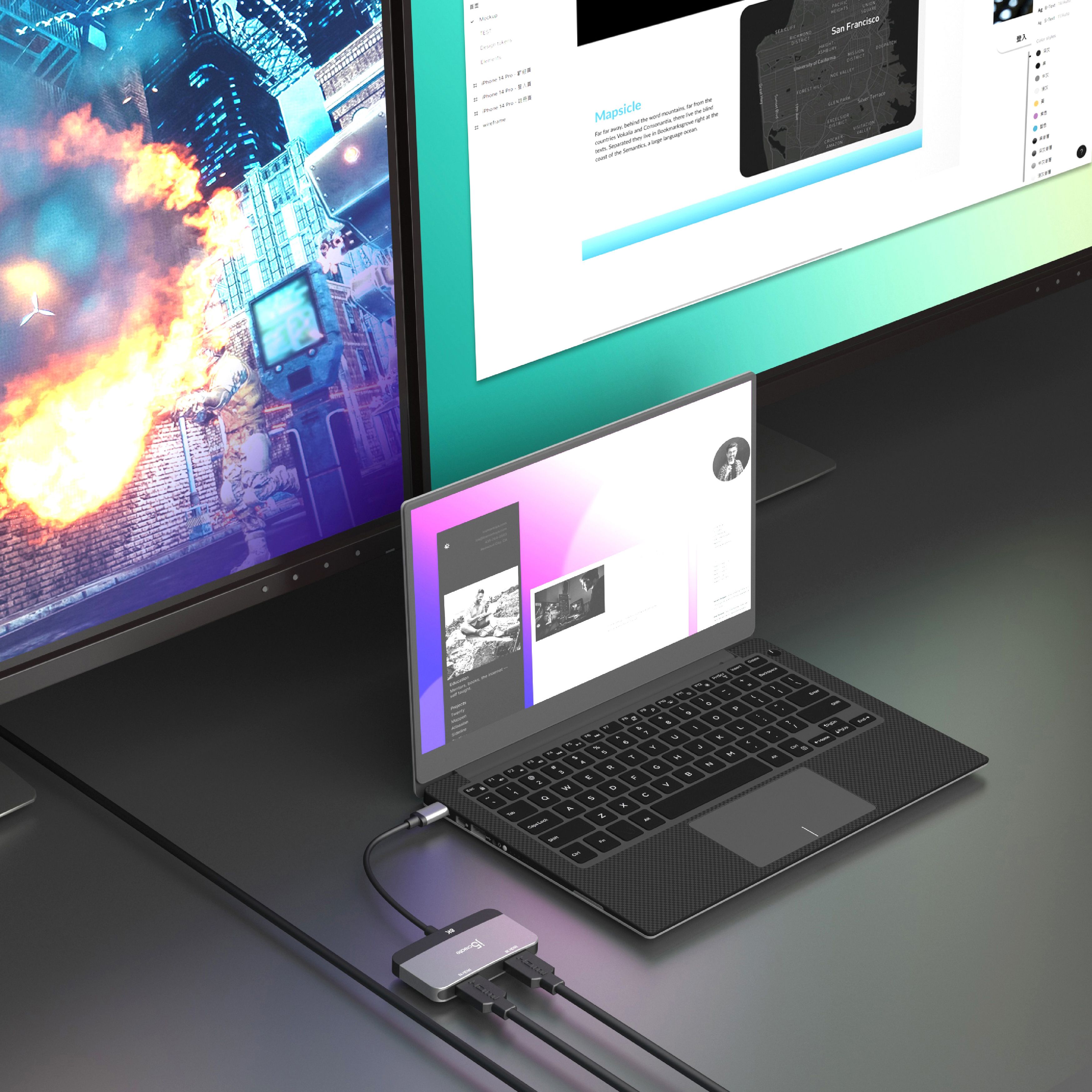 8K USB-C TO DUAL HDMI DISPLAY/ADAPTER_8