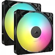 Ventilatoare Carcasa CORSAIR RS140 2x140mm ARGB NEGRU, viteza 0.330-1700 RPM +/- 10%, Airflow: 14.6-95.5 CFM, Presiune Statica: 0.11-3.46 mm-H2O, Nivel de zgomot: 10-36dBA_1