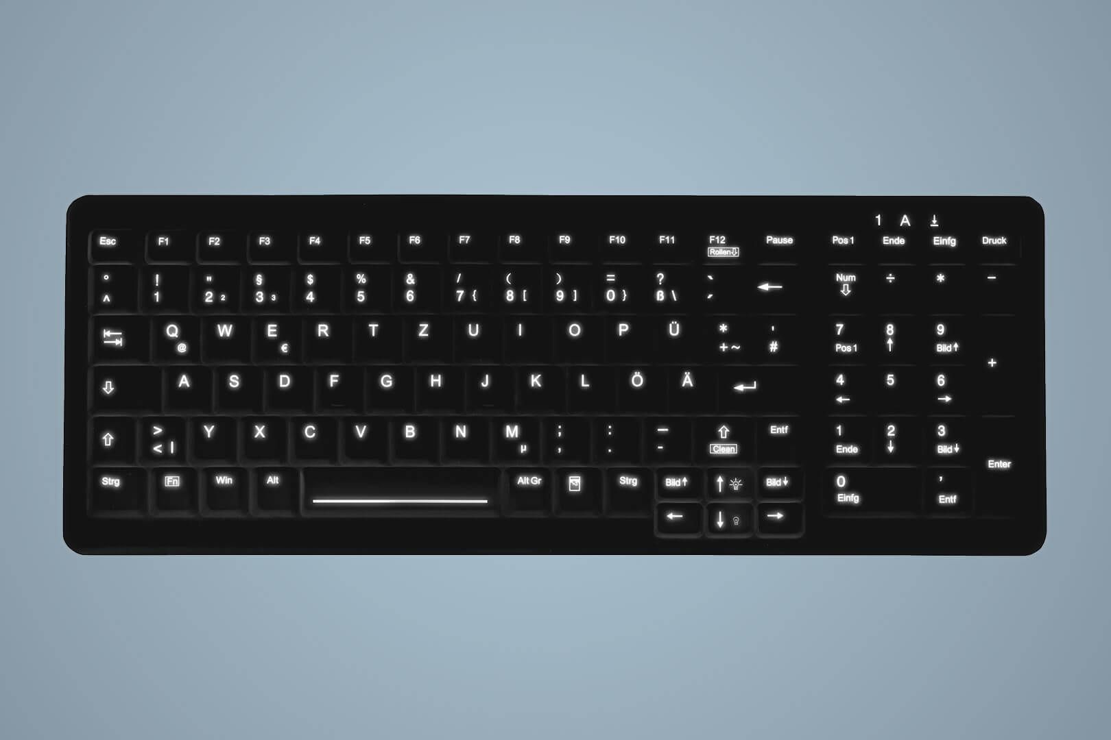 HYGIENE COMPACT KEYBOARD WITH/NUMPAD SEALED USB BLACK_3
