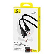 CABLU alimentare si date Baseus Pudding Series, Fast Charging Data Cable pt. smartphone, USB la USB Type-C 100W, 1.2m, negru 
