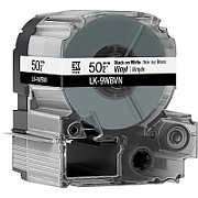 LK-9YBVN CONSUMABLES: TAPES/VINYL LABEL TAPE WHT/BLK 50MM 7M_1