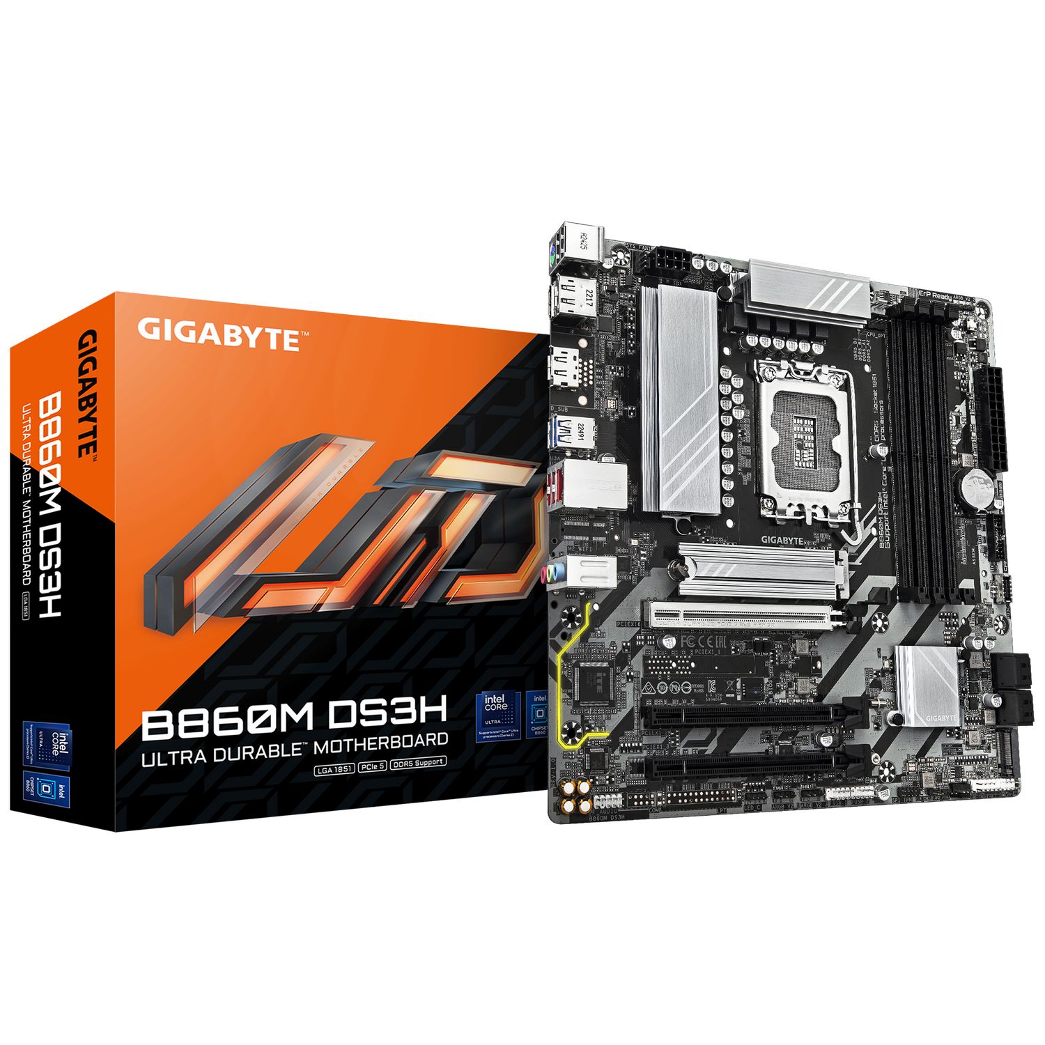 Placa de Baza GIGABYTE B860M DS3H LGA1851, 4x DDR5, 1x HDMI 2x DP, 1x PCIE 5.0 x16 2x PCIE 4.0 x16, 2x M.2, 4x SATA 6GB/s, mATX_4