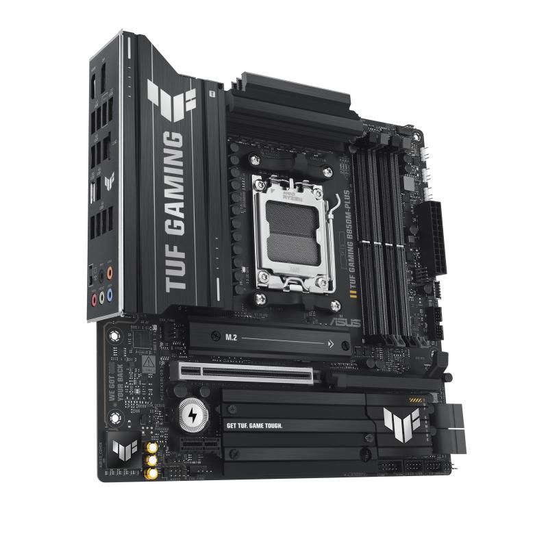 Placa de Baza ASUS TUF GAMIG B850M-PLUS AM5, 4x DDR5, 1x DP 1x HDMI, 1x PCIE 5.0 x16 1x PCIE 4.0 x16 1x PCIE 4.0 x1, 3x M.2, 4x SATA 6GB/s, mATX_7