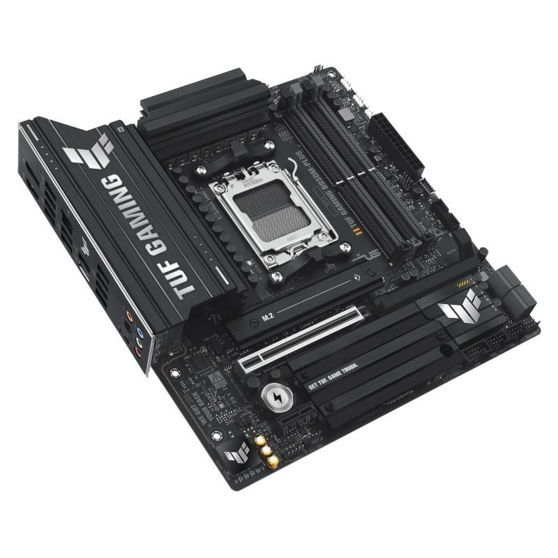 Placa de Baza ASUS TUF GAMIG B850M-PLUS AM5, 4x DDR5, 1x DP 1x HDMI, 1x PCIE 5.0 x16 1x PCIE 4.0 x16 1x PCIE 4.0 x1, 3x M.2, 4x SATA 6GB/s, mATX_8