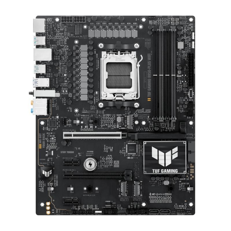 Placa de Baza ASUS TUF GAMING B850-PLUS WIFI AM5, 4x DDR5, 1x DP 1x HDMI, 1x PCIE 5.0 2x PCIE 4.0 x16 2x PCIE 4.0 x1, 3x M.2, 4x SATA 6GB/s, ATX_2