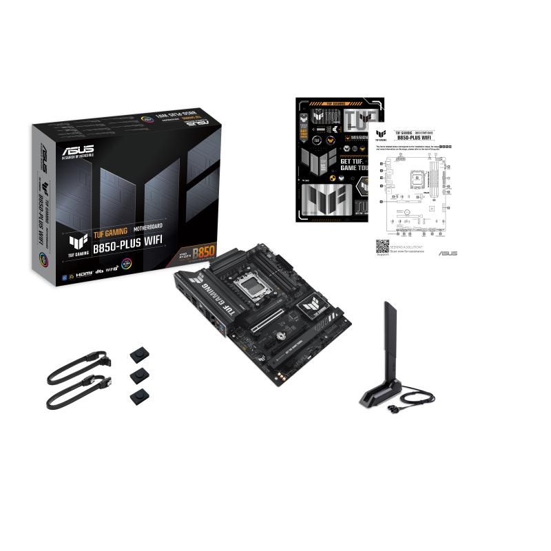 Placa de Baza ASUS TUF GAMING B850-PLUS WIFI AM5, 4x DDR5, 1x DP 1x HDMI, 1x PCIE 5.0 2x PCIE 4.0 x16 2x PCIE 4.0 x1, 3x M.2, 4x SATA 6GB/s, ATX_6