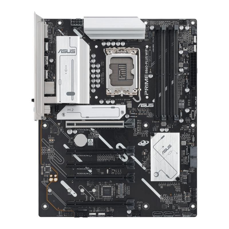 Placa de Baza ASUS PRIME B860-PLUS WIFI LGA1851, 4x DDR5, 1x DP 1x HDMI, 1x PCIE 5.0 x16 4x PCIE 4.0 x16, 2x M.2, 4x SATA 6GB/s, ATX_2
