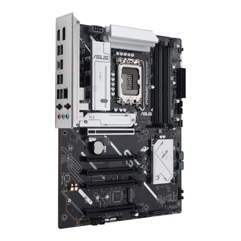 Placa de Baza ASUS PRIME B860-PLUS WIFI LGA1851, 4x DDR5, 1x DP 1x HDMI, 1x PCIE 5.0 x16 4x PCIE 4.0 x16, 2x M.2, 4x SATA 6GB/s, ATX_3
