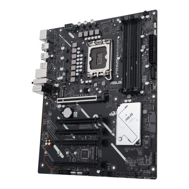 Placa de Baza ASUS PRIME B860-PLUS WIFI LGA1851, 4x DDR5, 1x DP 1x HDMI, 1x PCIE 5.0 x16 4x PCIE 4.0 x16, 2x M.2, 4x SATA 6GB/s, ATX_10