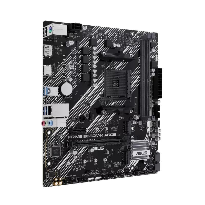 Placa de Baza ASUS PRIME B550M-K ARGB AM4, 2x DDR4, 1x DP 1x HDMI, 1x PCIE 4.0 x16 1x PCIE 3.0 x16 1x PCIE 3.0 x1, 2x M.2 4x SATA 6GB/s, mATX_2