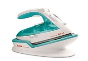 Fier de calcat Tefal Freemove Air FV6520E0, 2400 W, Rezervor apa 0.25 l, Sistem anticalcar incorporat, Reglaj manual, Alb/Turcoaz_1