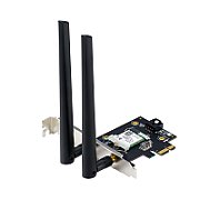 ASUS PCE-BE6500 Wifi  Bluetooth 5.4, WI-FI 7, 2.4GHz / 5GHz / 6GHz, greutate: 51.6G, 2 x Antene externe, PCI-Express x 1._1