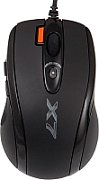 MOUSE A4TECH gaming, cu fir, USB, optic, 2000 dpi, butoane/scroll 7/1, negru, iluminare, butoane programabile, 