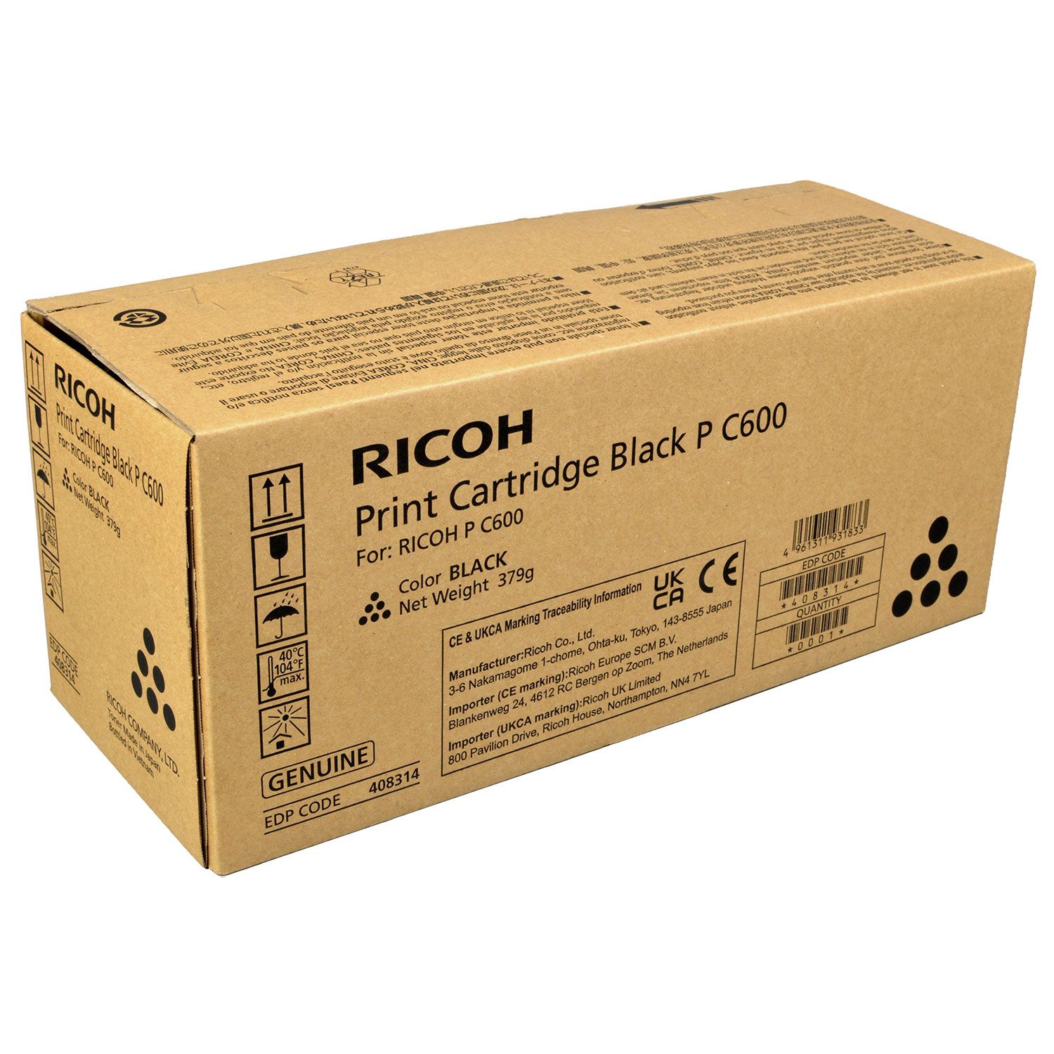 Ricoh Toner P C600 Black Schwarz (408314)_2