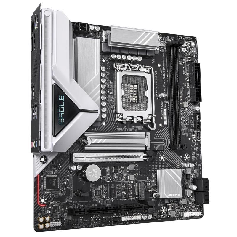 Placa de Baza GIGABYTE B860M EAGLE V2 LGA1851, 2x DDR5, 1x HDMI 1x DP, 1x PCIE 5.0 x16 1x PCIE 4.0 x16, 2x M.2, 4x SATA 6GB/s, mATX_4
