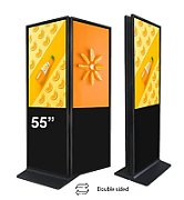 Totem de interior EVOBOARD dublu fara touch cu display 55
