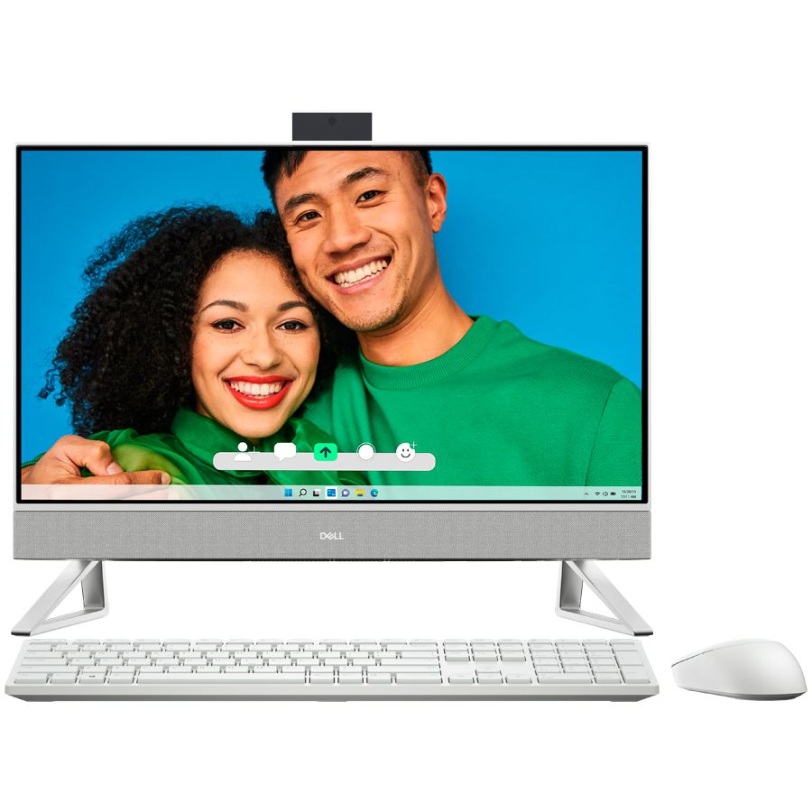 Inspiron All-In-One 7730, 27-inch FHD (1920 x 1080) Narrow Border Infinity Touch Display with Wide Viewing Angle, 5MP IR Tilt Camera (White), Pearl White with Fabric Cover for Touch LCD, Triangle stand, Intel(R) Core(TM) 7 processor 150U (12MB cache, 10 cores, 12 threads, up to 5.4 GHz), NVIDIA(R)_2