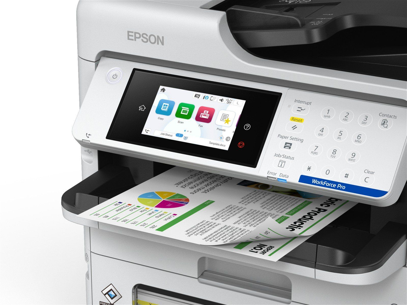 EPSON WorkForce Pro EM-C800RDWF cod C11CK19401 model nou inlocuitor pentru EPSON WorkForce Pro WF-C579RDWF - C800RDWF are toate specificatiile modelului vechi ) 
 
alimentare hartie 330 Coli (tava 1 multifunctionala de 80 Coli + tava 2 de 250 Coli)_2