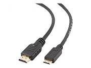 CABLU video GEMBIRD, adaptor HDMI (T) la Mini-HDMI (Type C)(T), 1.8m, rezolutie maxima 4K DCI (4096 x 2160) la 60 Hz, negru, 
