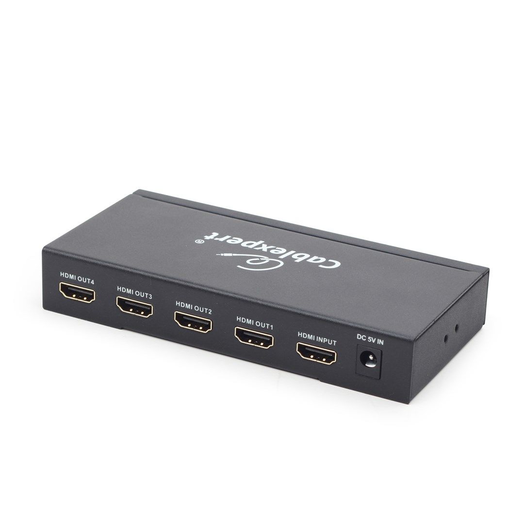 SPLITTER video GEMBIRD, split HDMI la 4 monitoare, conector 1: HDMI (M); conector 2: HDMI (M) x 4, 